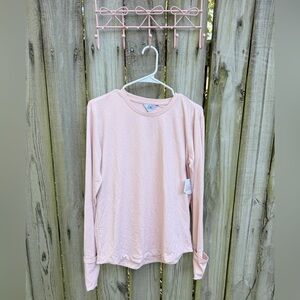 Athleta Light Pink Long Sleeve Tee
